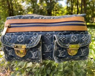 Louis Vuitton Baggy Handbag Denim PM