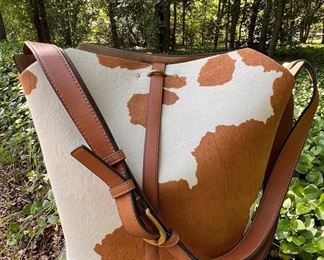 Tory Burch cow hide tote