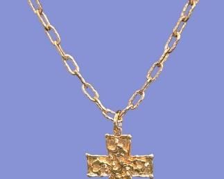 Jean Mahie 22k “Cadene” 20 chain & Jean Mahie 22k cross - sold separately