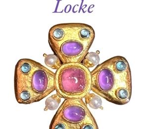 Elizabeth Locke cabochon pendant/brooch