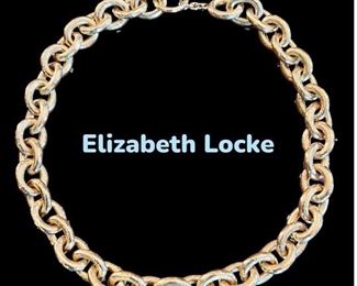 Elizabeth Locke hammered chain necklace