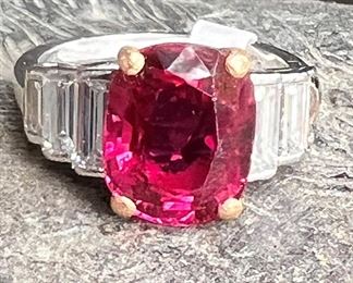 4.90 carat ruby ring