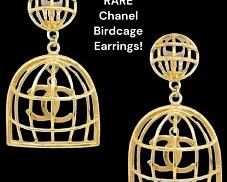 Rare Chanel Birdcage earrings