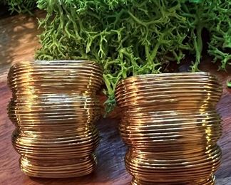 Pair of 18k mid-century earrings