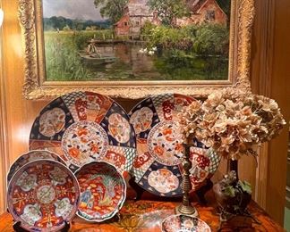 John Henry Yeend-King painting. Antique Imari