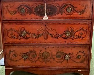 Antique painted chest - this is so beautiful in person!