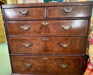 Antique petite English chest - used as bedside table