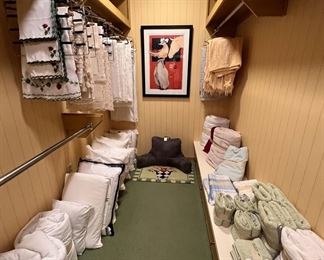 Exquisite tablecloths and napkins! Pressed and ready to go. Towels, blankets, bedding