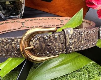Dolce & Gabbana gold/brown stud belt