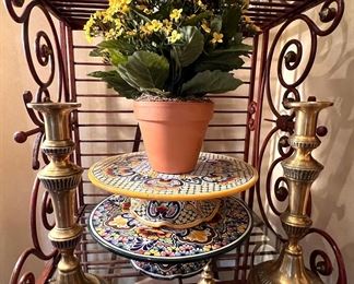 Mexican painted cake stands