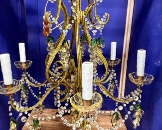 Crated Venetian chandelier