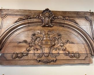 Antique carved French architectural piece