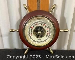 wbarometer with ships wheel design1061 t