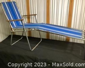 wfolding patio or pool chair with detachable leg rest1131 t