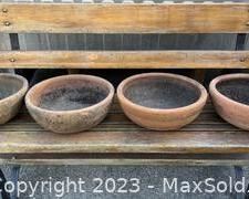 wfour ornately detailed terracotta planterspots1211 t