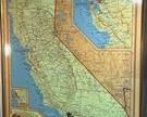 wframed extra large california map with bay area zoom1251 t