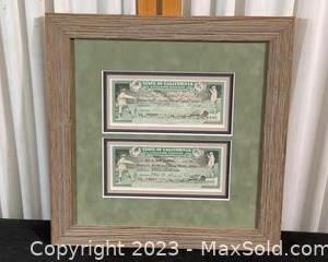 wframed vintage 1914 california fishing licenses981 t