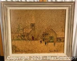 woriginal painting on masonite board921 t