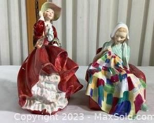wpair of royal doulton figurines231 t