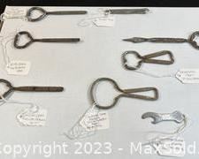 wvintage beer and milk bottle opener collection1191 t