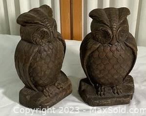 wvintage owl bookends591 t