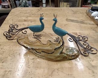 Art Glass & Peacocks