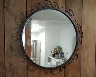 Wrought Iron Framed Mirror