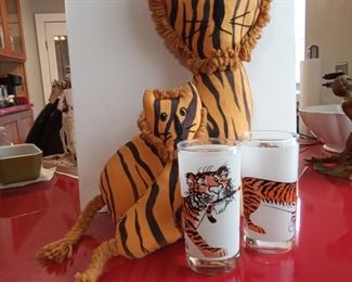 Esso Gas Tiger Glasses & Stuffed Toys