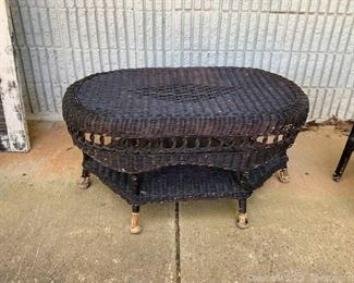 Black Wicker Coffee Table
