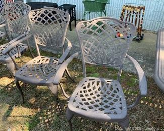 Set of 2 Ornamental Outdoor Dining Chairs