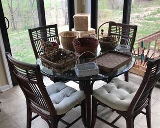 Glass topped table with chairs!