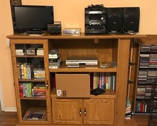 Media of all types including sheet music! Stereo shelf system!