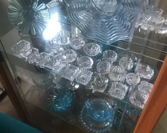 Depression glass and salt cellar collection!