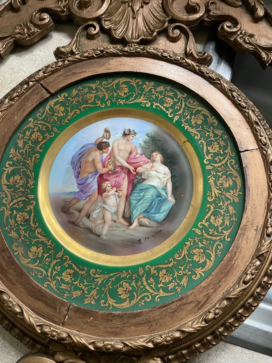 Austrian Plate in Gilt Frame