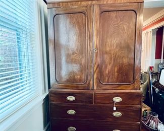 Antique English Linen Press