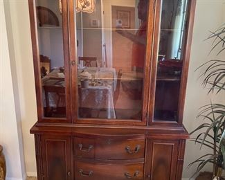 Duncan Phyfe China Cabinet one piece.  42”W 15.5”D 69.5”T                                             $250.00 or all 3 pieces $600.00