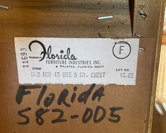 Chest of Drawers $125.00                                                   
 