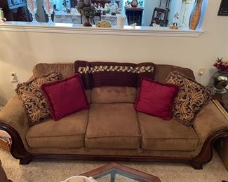 Brown Ashley Sofa : 90"W, 38"D, 31"T                                                  $250.00