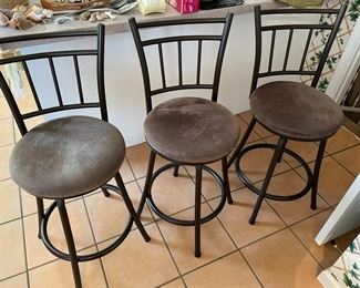 3 metal bar stools.                                                                                                $75 for all 3