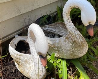Plastic Swan Planters
