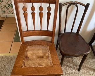 Assorted Chairs, Cane bottom, wood various prices