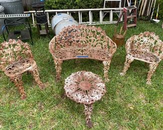 Cast Iron Patio Set  $300.00