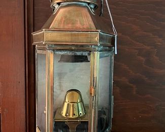 PAIR Brass Ships Cabin Oil Lanterns GRIMLEY & CO.??