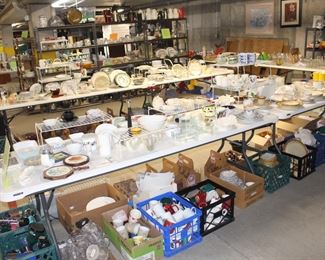 We have a HUGE amount of kitchen items.  Coffee makers, mixers, cookware, small appliances, china, glassware and so much more!