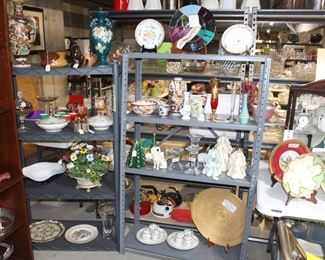 Lots of pottery, china, porcelain, art glass, ironstone and much more.  