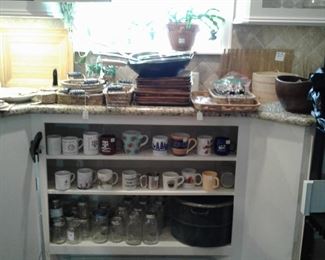 KITCHENWARE, MUGS, SERVING BASKETS, CANNING JARS AND MORE