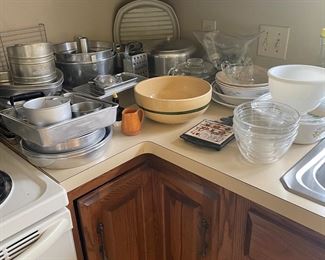 Cookware, bakeware, cooking accessories, etc.