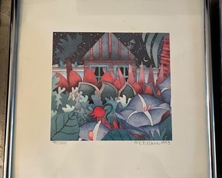 Connie Nelson print, numbered, signed and framed.