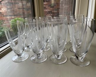 Set of 12 Stuart (England) water or ice tea glasses/goblets.