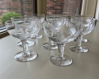 Set of 8 Stuart (England) sherbet glasses.
